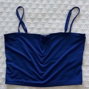 Navy blue crop top